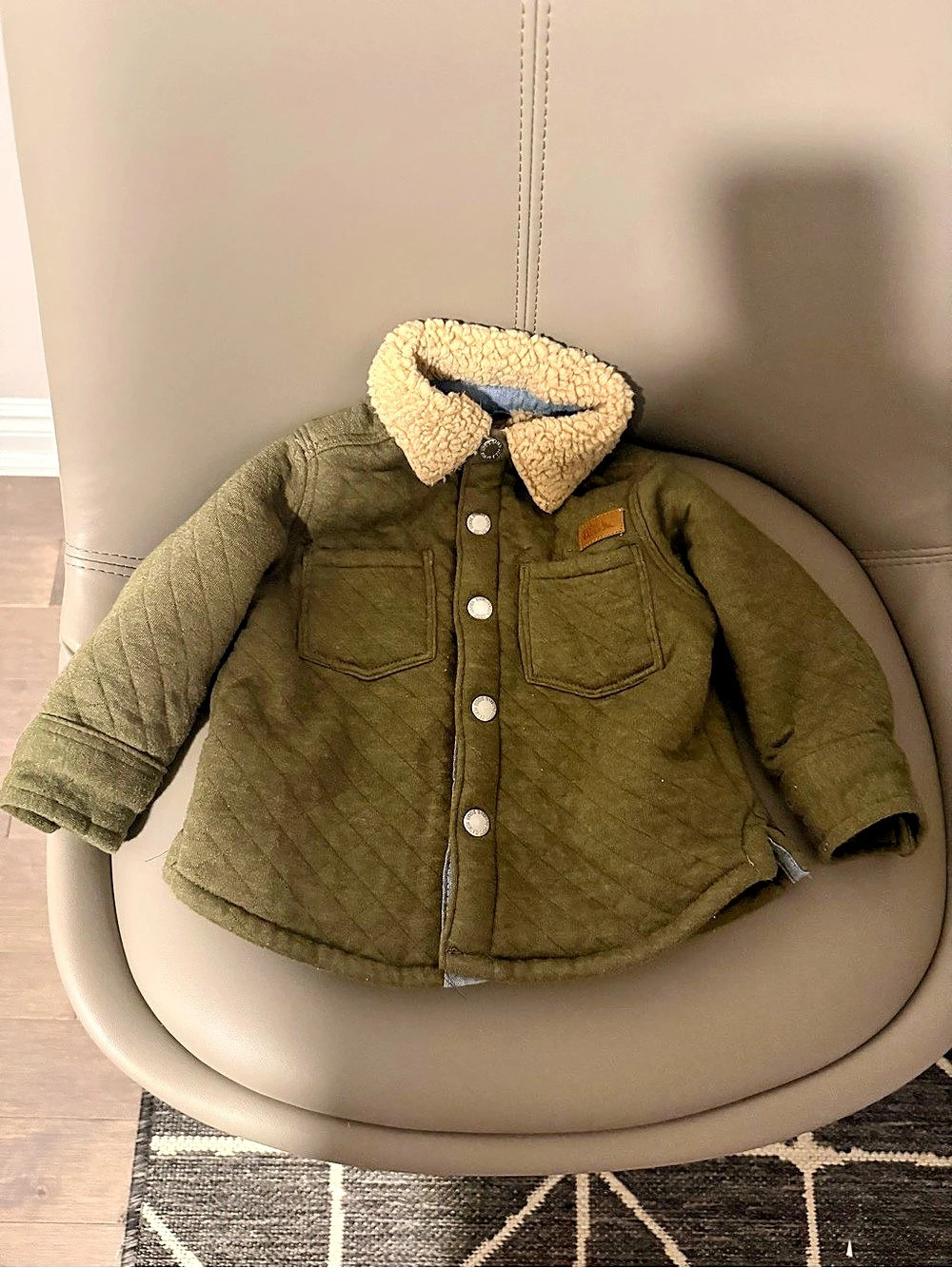 Eddie Bauer Boys 12 months Green Quilted Jacket